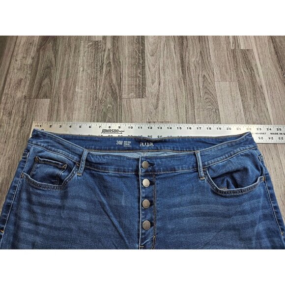 ANA A New Approach Women Plus Size 24W High Rise Button Fly Denim Jeans Jeggings - Picture 6 of 10